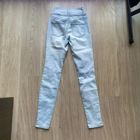 Light Blue Ripped Skinny Jeans - Picture 5 of 5